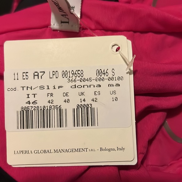 La Perla Slip Donna Marie Luxury Swim Brazilian Bikini Bottom in Fuchsia Pink - Picture 6 of 10